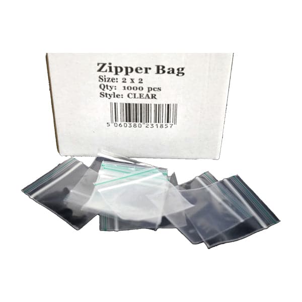5 x Sacos transparentes com zíper da marca 2 x 2