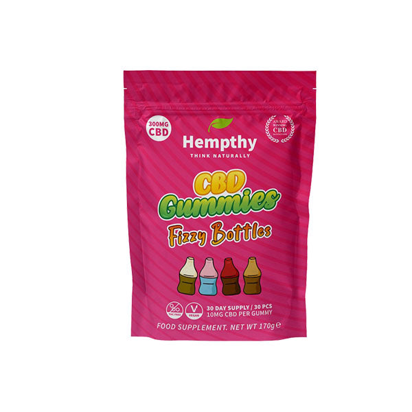 Gomitas de CBD de 300 mg de Hempthy, bolsa de 30 unidades