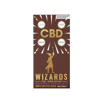 Barra de chocolate original con CBD de 50 mg de The Wizards Magic (55 g)