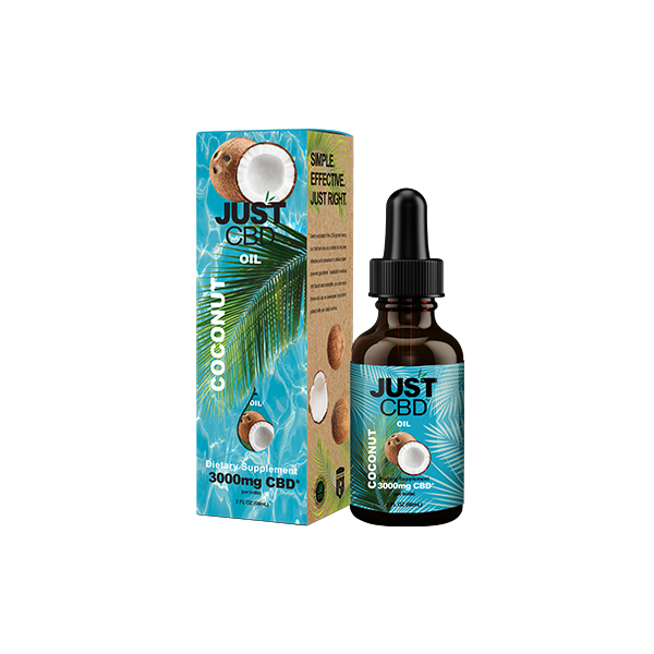 Tintura de óleo de coco Just CBD 3000mg - 30ml