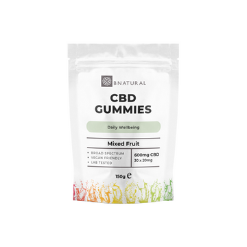 Bnatural 600mg CBD de amplo espectro, gomas de frutas mistas - 30 peças