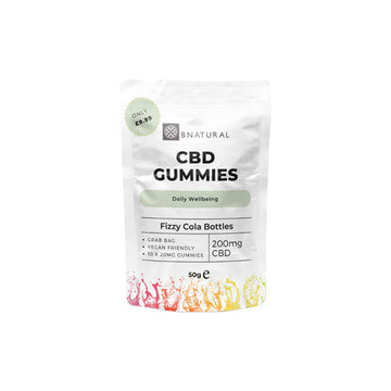 Bnatural 200mg CBD Vegan Cola Garrafas Gomas - 10 Peças