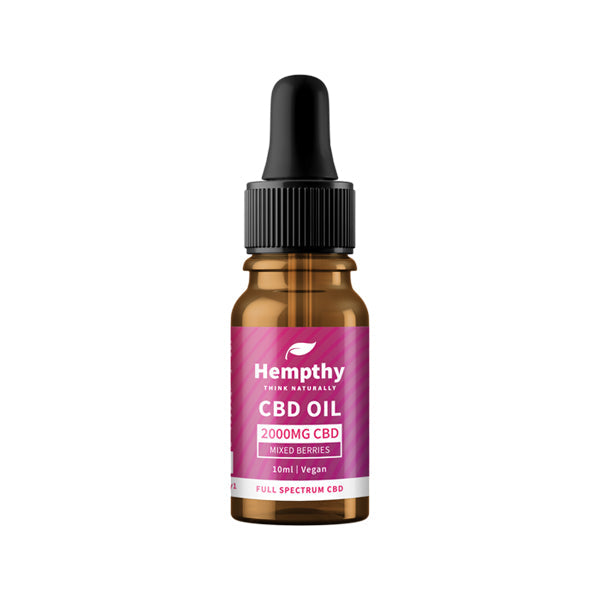 Aceite de CBD Hempthy de 2000 mg con frutos rojos de espectro completo - 10 ml
