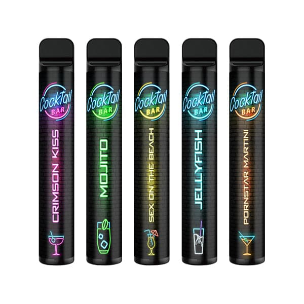 Cocktail Bar 20mg Nic Salt Dispositivo Vape Descartável 600 Puffs