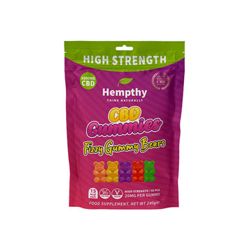 Hempthy 1000mg CBD Fizzy Gummy Bears Gomas - 50 peças