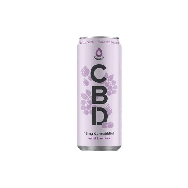 12 x Bebida Simplee CBD Wild Berries Levemente Espumante - 250ml