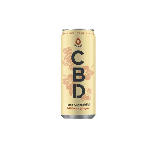 12 x Bebida Simplee CBD Hibiscus Ginger Lightly Sparkled - 250ml