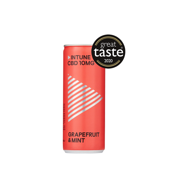 12 x Bebidas Intune Grapefruit &amp; Mint 10mg CBD - 250ml