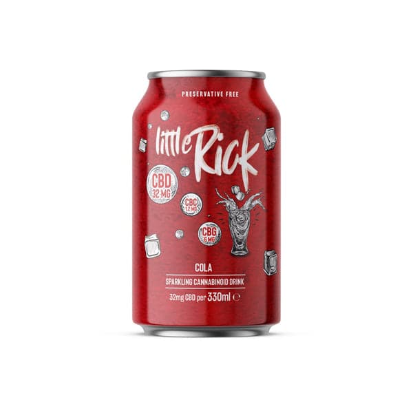 12 x Little Rick 32 mg CBD gasificado 330 ml Cola