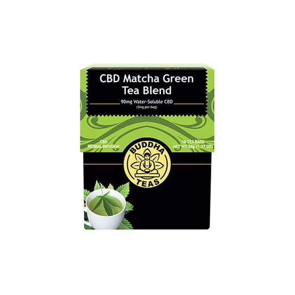 Bolsitas de té con CBD de 5 mg de Buddha Teas: mezcla de té verde matcha