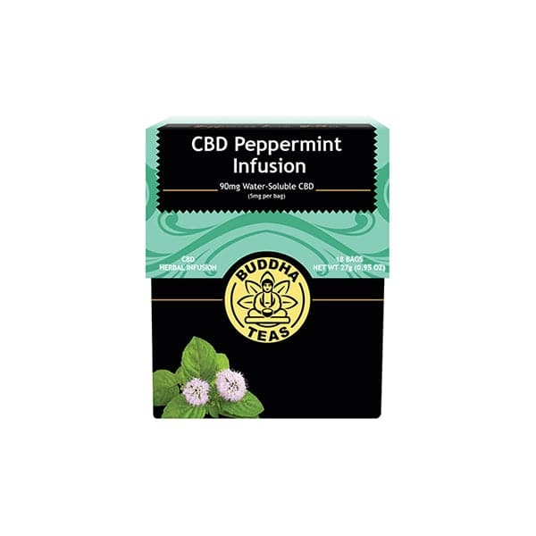 Bolsitas de té con CBD de 5 mg de Buddha Teas: infusión de menta