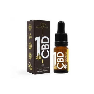 1CBD 40 % de aceite de CBD de cáñamo puro de 4000 mg Edición dorada 10 ml