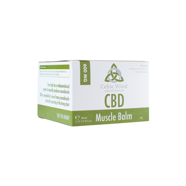 Celtic Wind Crops 600mg CBD Muscle Balm - 40ml (COMPRE 1 E GANHE 1 GRÁTIS)