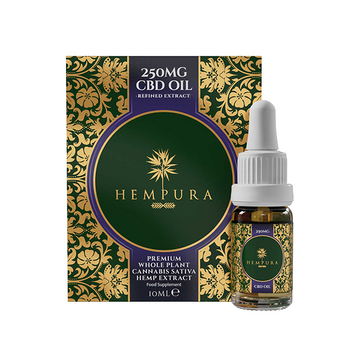 Aceite de CBD de amplio espectro Hempura 250 mg refinado con terpenos - 10 ml