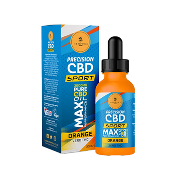 Aceite de CBD de amplio espectro con sabor a naranja Precision Sport de Hempura 3000 mg - 30 ml