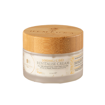 Crema revitalizante con CBD y terpenos Hempura 500 mg - 50 ml