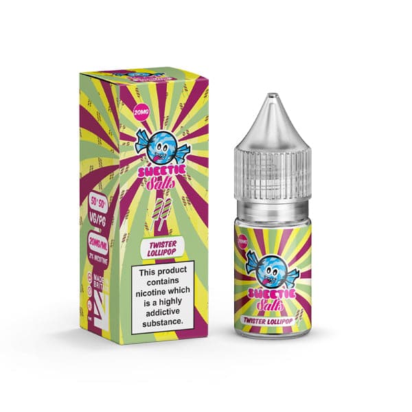 Twister Lollipop de 18 mg de Liqua Vape, 10 ml de sales de nicotina con sabor