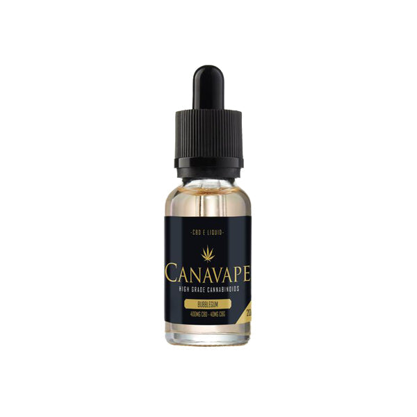 Líquido electrónico Canavape® 400 mg de CBD y 40 mg de CBG, 20 ml (50 VG/50 PG) (COMPRE 1 Y LLEVE 1 GRATIS)