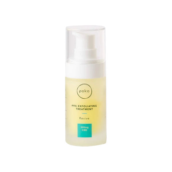 Tratamiento exfoliante Poko 300 mg CBD AHA - 30 ml (COMPRE 1 Y OBTENGA 1 GRATIS)
