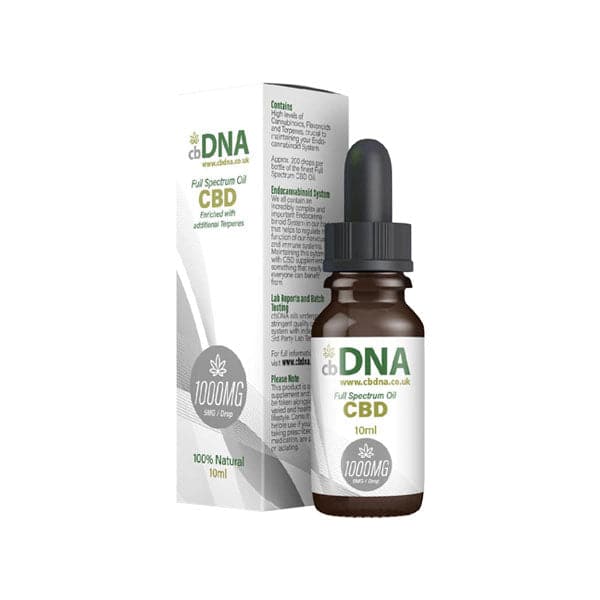 Aceite de CBD de espectro completo cbDNA 1000 mg - 10 ml