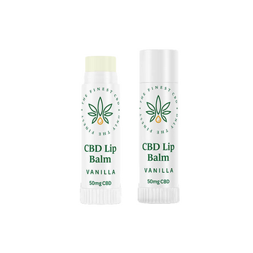 Bálsamo labial en barra The Finest Balm con sabor a vainilla y 50 mg de CBD (5 ml)