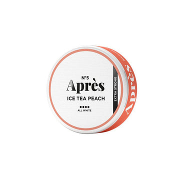 Après 15mg Ice Tea Peach Extra Forte Nicotina Snus Sachês 20 Sachês