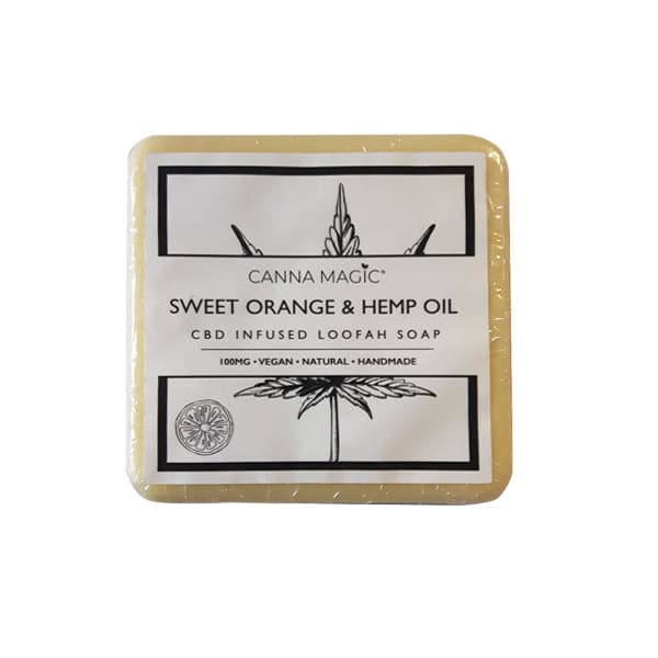 Canna Magic 100mg CBD Sabonete de Óleo de Laranja Doce e Cânhamo 145g