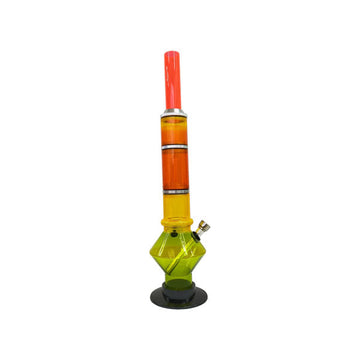 Bong acrílico rasta de 14" - WB-08C