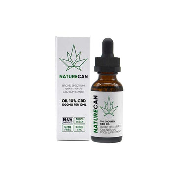 Naturecan 10% 1000mg CBD Óleo MCT de amplo espectro 10ml