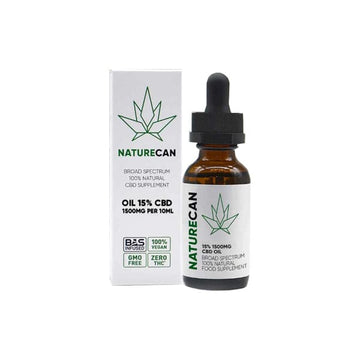 Naturecan 15% 1500mg CBD Óleo MCT de amplo espectro 10ml