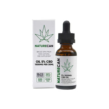 Naturecan 5% 1500mg CBD Óleo MCT de amplo espectro 30ml