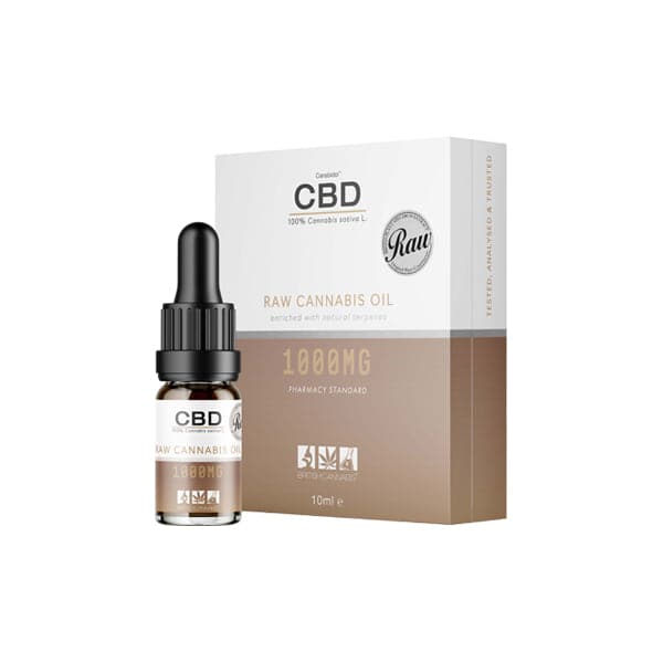 Gotas de aceite de cannabis crudo CBD de British Cannabis 1000 mg, 10 ml