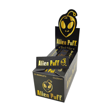 50 pontas de filtro Alien Puff Black &amp; Gold