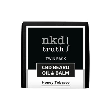 Aceite y bálsamo para barba con sabor a tabaco y miel NKD 150 mg CBD, paquete doble