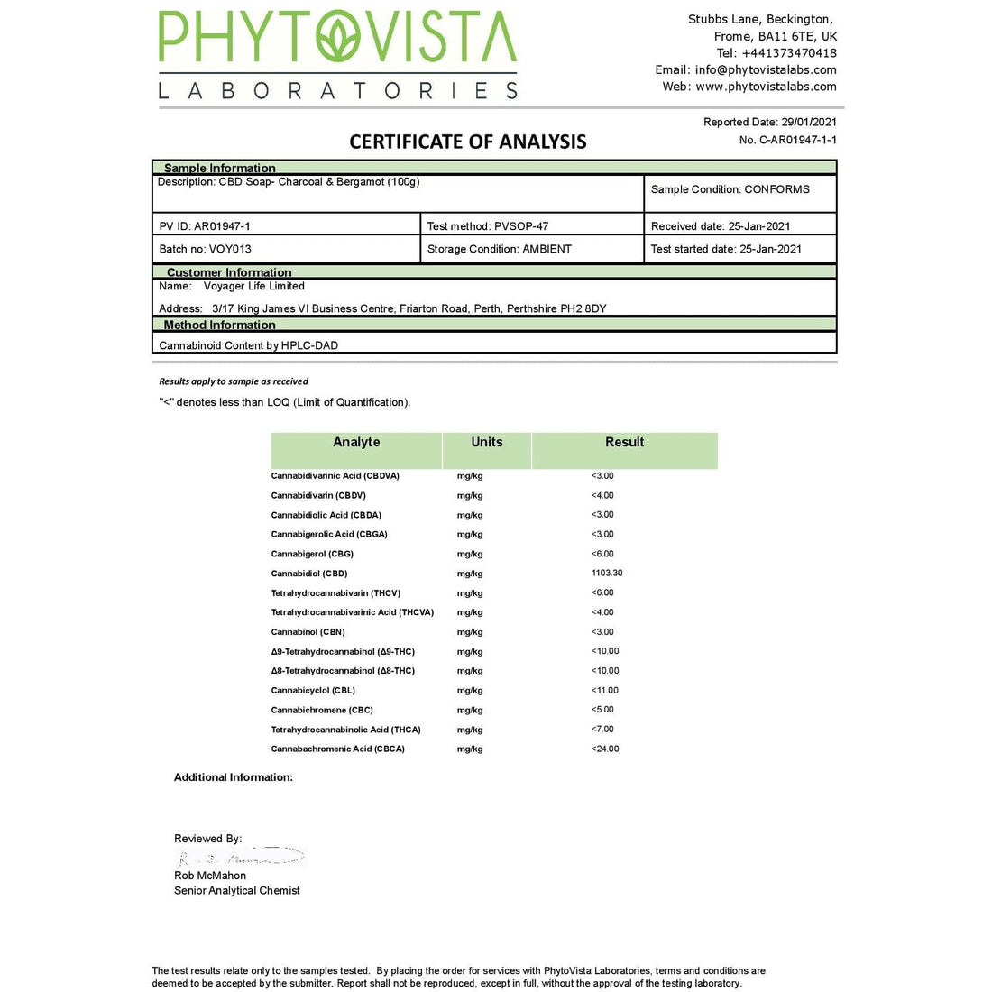 Jabón de carbón activado y bergamota con CBD de 100 mg de Voyager (100 g)