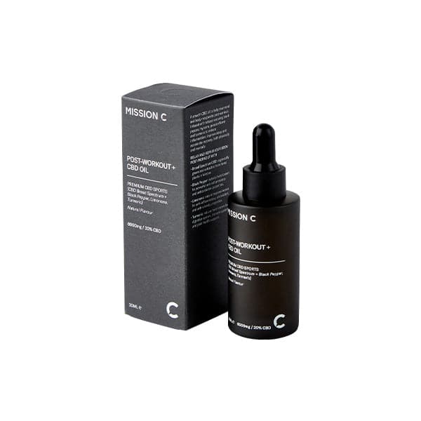 Aceite post-entrenamiento Mission C + CBD de 6000 mg - 30 ml