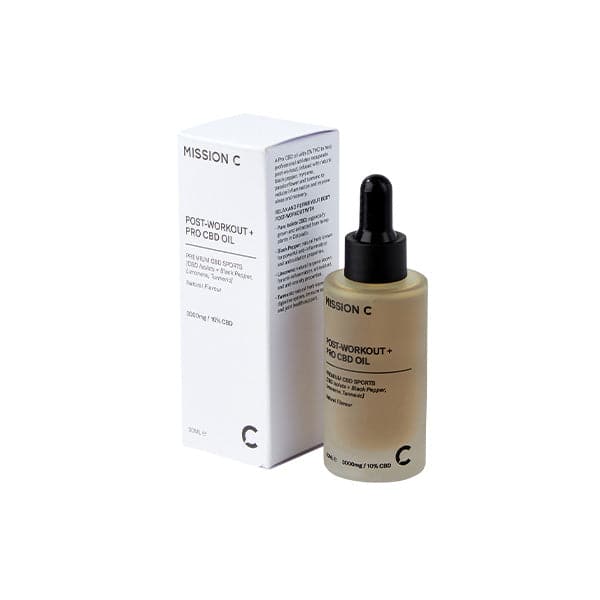 Aceite de CBD post-entrenamiento + Pro de Mission C de 3000 mg (30 ml)