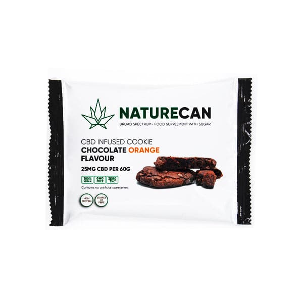 Naturecan 25mg CBD Duplo Chocolate Laranja Cookie 60g