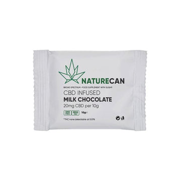 Chocolate ao leite com infusão de CBD Naturecan 20mg 10g