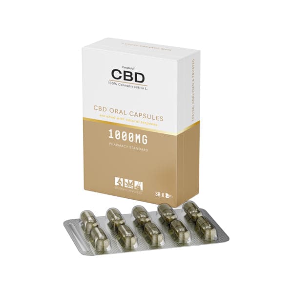 Cápsulas orales de CBD de British Cannabis, 1000 mg de CBD, 100 % cannabis, 30 cápsulas