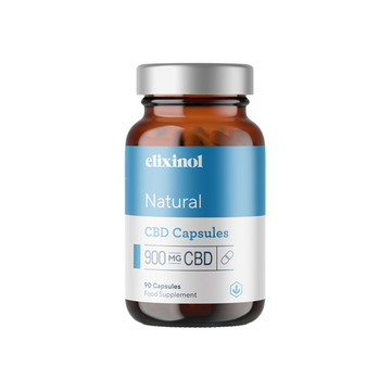 Elixinol 900mg CBD Óleo de Cânhamo Cápsulas Naturais - 60 Cápsulas