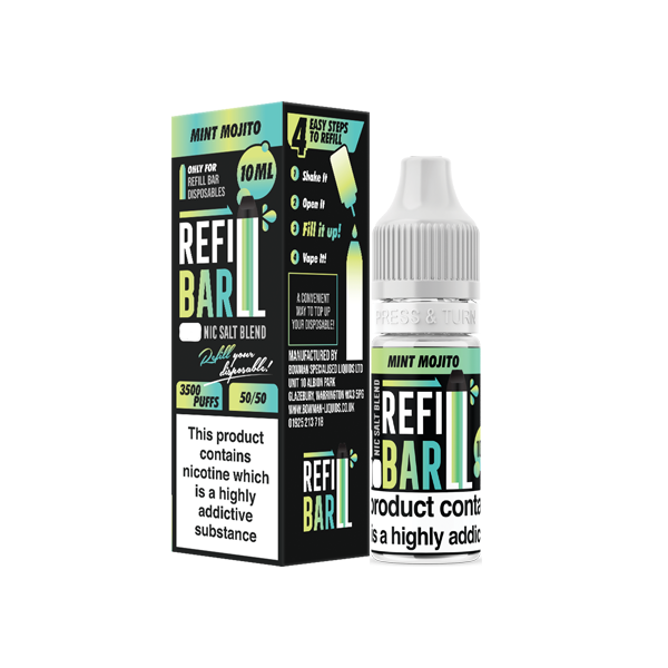 Barra de Recarga de 10mg Sais Nic Sais de 10ml (50VG/50PG)