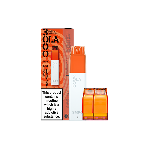 Kit de vapeo con cápsula precargada SMPO Ola 3000 de 20 mg - 2 ml (paquete de 3)
