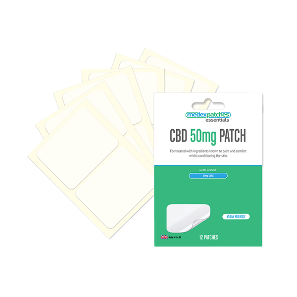 Medex Essentials 50mg CBD Patches - pacote com 12 unidades