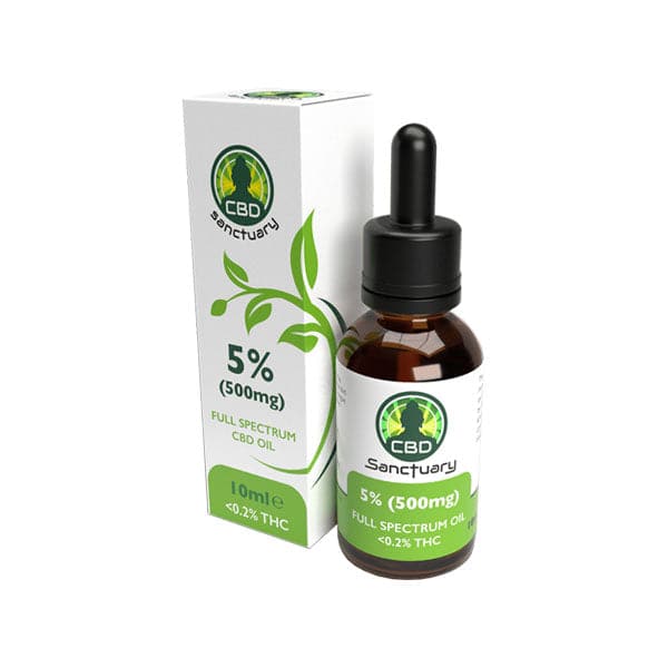 Aceite CBD de espectro completo de 500 mg de CBD de CBD Sanctuary - 10 ml