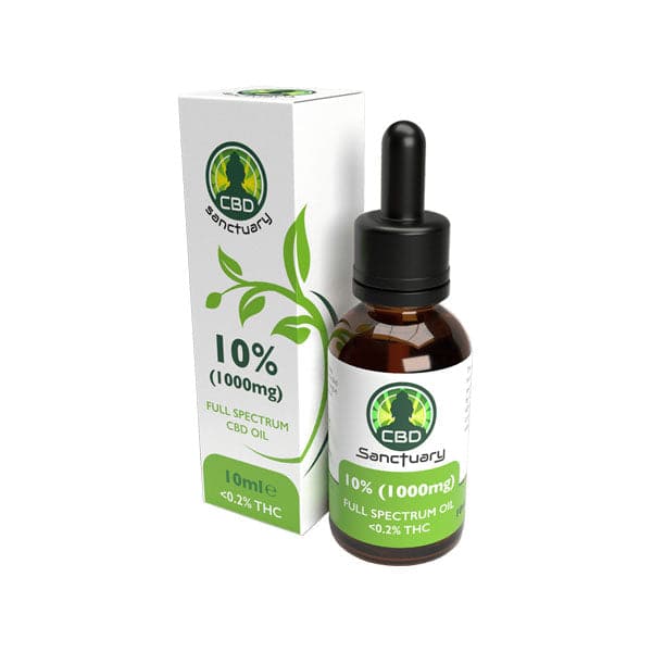 Aceite CBD de espectro completo de 1000 mg de CBD de CBD Sanctuary - 10 ml