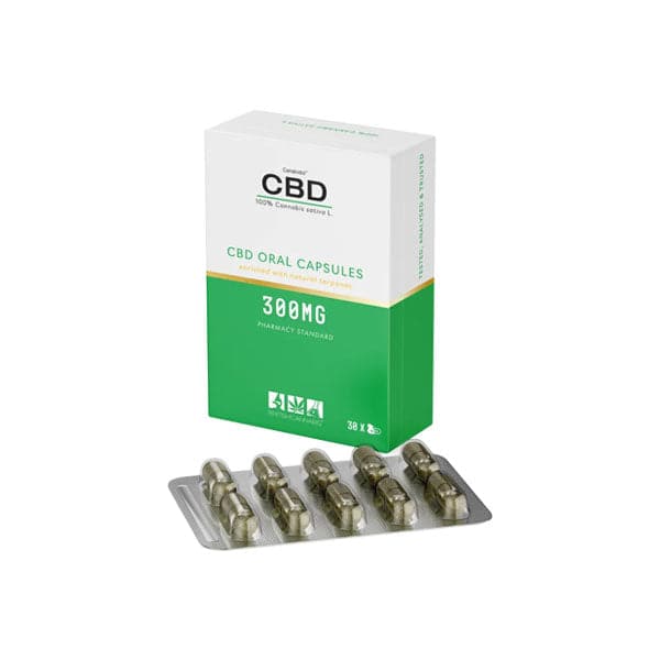 Cápsulas orales de CBD de British Cannabis, 300 mg de CBD, 100 % cannabis, 30 cápsulas