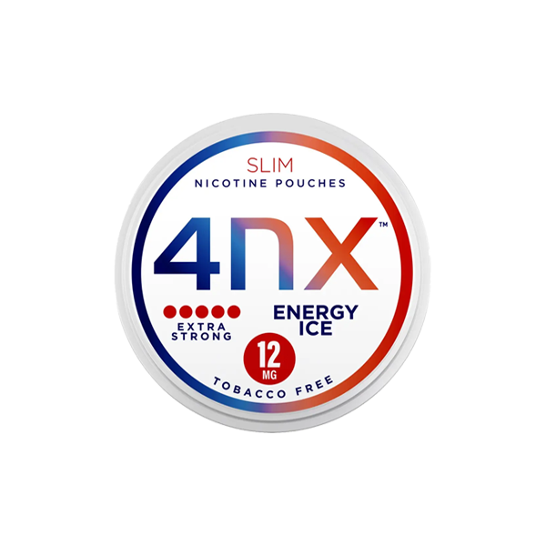 4NX 12mg Energy Ice Slim Nicotina Bolsas - 20 Bolsas
