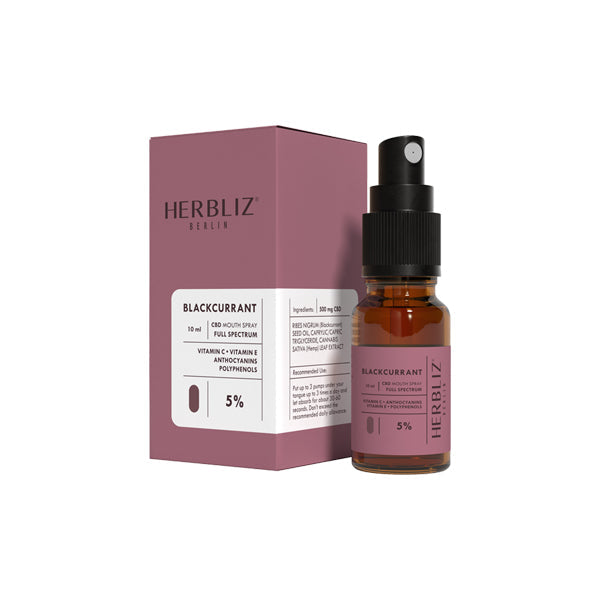 Herbliz Spray bucal con CBD de espectro completo al 5 % - 10 ml