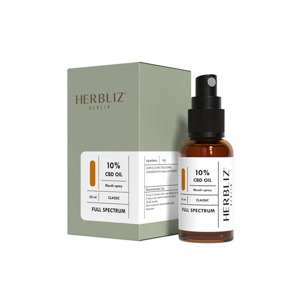 Herbliz Spray bucal con CBD de espectro completo al 10 % - 30 ml